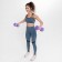 Female sports leggings, blue color, size 50 (XL)