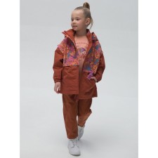 Vetrovka for girls, height 98 cm, chocolate color