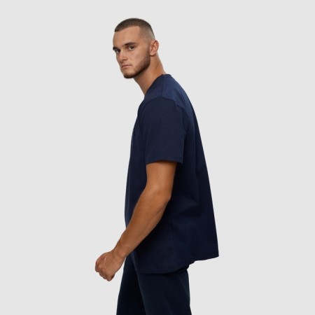 T-shirt masculine, dark blue color, print, size 46 (m)-5