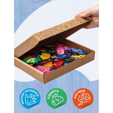 Puzzles made of wood “My first puzzles. Colors ", 60 email.-6