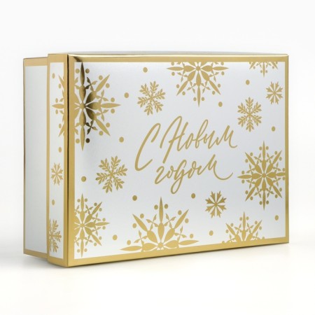 Folding box "Snowflakes", 21 x 15 x 7 cm, new year-2