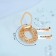 Pearl Circle clamp for the scarf, white color in gold