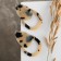 Earrings Plastic "Tanzania" duet drops, leopard, color light brown