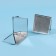 Folding mirror, 6 × 6 cm, silver color