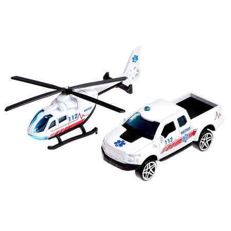 Parking "Ambulance Station", with a metal machine and helicopter-11