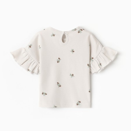 T -shirt with ruffles crumb I am Olives, p. 62-68, milk-3
