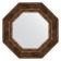 Mirror in the baguette frame, aged tree with an ornament of 120 mm, 67x67 cm