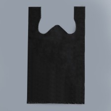 T -shirt package, polyethylene, black 24 x 42 cm, 8 μm