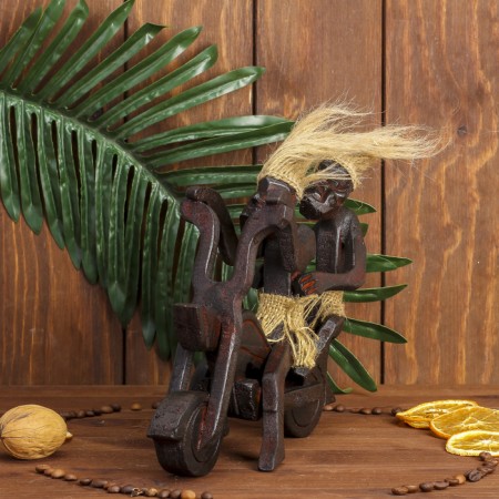 Souvenir tree "Aborigines on a motorcycle" 24x18x8 cm-2