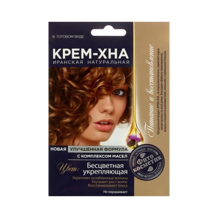Cream-Khna in the finished form "colorless. Strengthening" with a set of oils 50ml