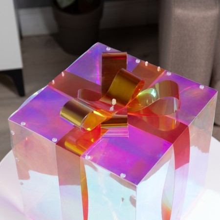 LED figure "Gift" 25 × 25 × 25 cm, plastic, 220 V, glow of white-2
