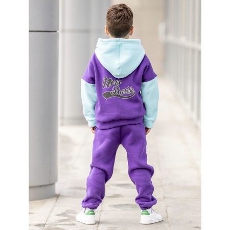 Set: Hoods and Pants "College", height 122 cm, purple color-1