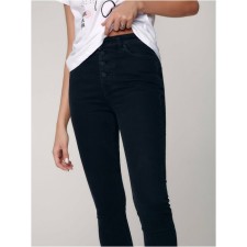 Джинсы женские моделирующие на пуговицах Conte Elegant, размер XXL, цвет washed black