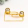 Summary Metal for 2 candles "ovals" d = 2.3 cm gold 6x15x11 cm