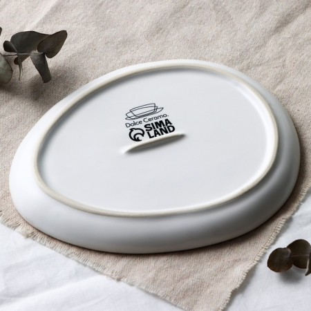 Ceramic plate "Self -Ceater", 18 x 14.4 cm, beige color-4