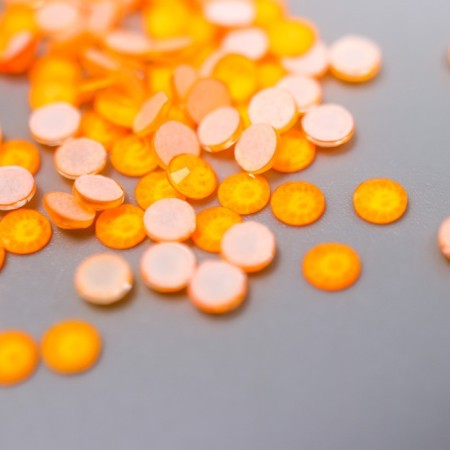 Decor for creativity "Fluorescent rhinestones. Yellow -orange" set of 144 pcs SS10 - 2.7 mm-1
