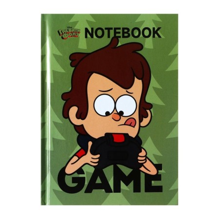 Notebook, A6, 48 sheets, in a cage, Gravity Falls, a solid cover, glossy lamination, an offset block 60g/m2