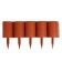 Decorative fence, 24 × 100 cm, 10 sections, plastic, terracotta, "logs"