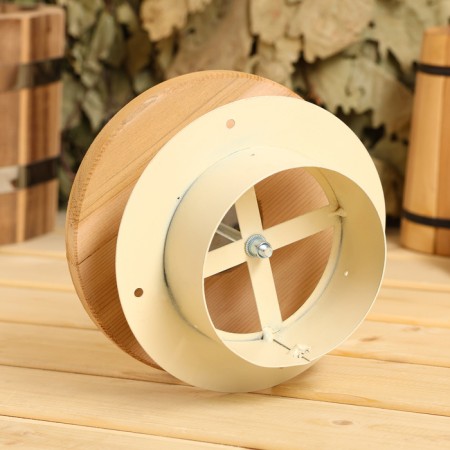 Ventilation valve with a skirt d = 100mm Canadian cedar base metal-1