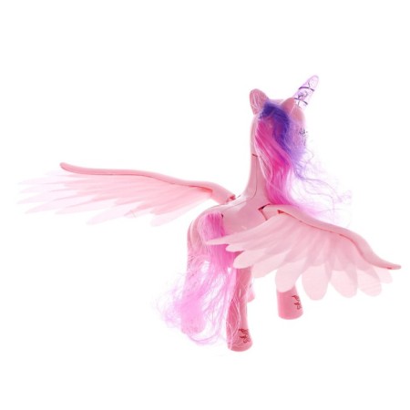 Musical toy "Unicorn", with light and sound, waves wings, pink color-2