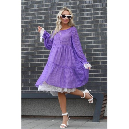 Female dress, size 48, purple color