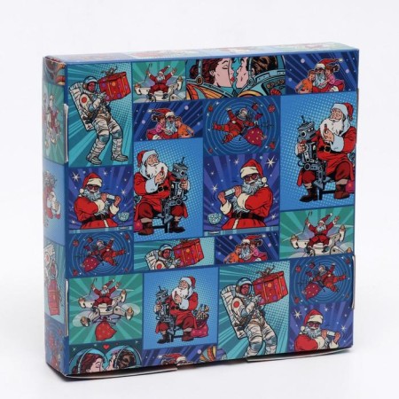 Self-assembly box "Pop-Art Hero New Year", 16 x 16 x 3 cm-2