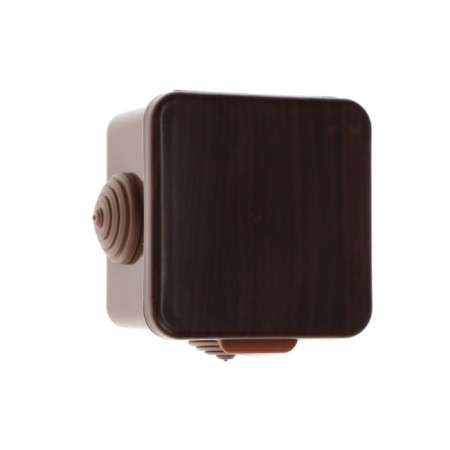 Distributive box Luazon Lighting, 65x65x45 mm, IP54, Out., Sub., Membr., Oak color