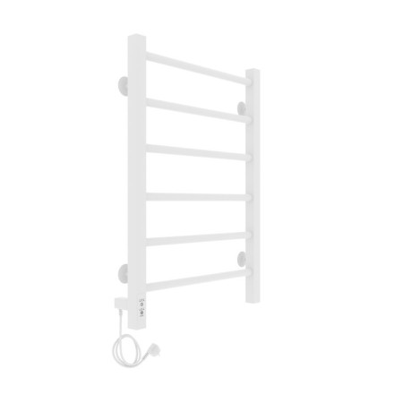 Two -heated towel rail Laris Felia CC6, 400x600 mm, 6 crossbars, left, white-10