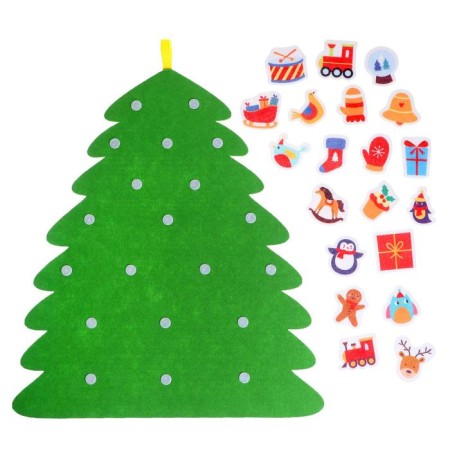 New Year's spandes from felt "Christmas tree"-3