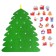 New Year's spandes from felt "Christmas tree"