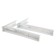 Trone bracket with 3, for a microwave oven, adjustable, up to 40 kg, 300-500 mm, white