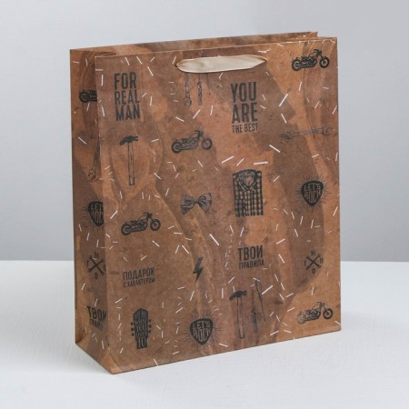 Package Gift Crafts Vertical, Packaging, For Real Man, MS 18 x 23 x 8 cm-1