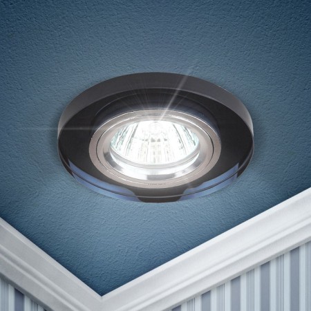 Lamp built -in era DK7, IP20, 50W, 90 mm, black/chrome color