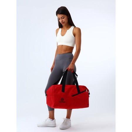 Women's road bag, textura, large size, red color-8