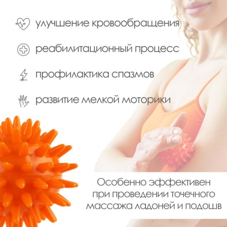 Массажёр «Ёжик», d=5,5 см, 29 г-1
