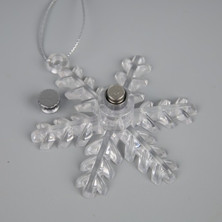 Christmas tree toy "Snowflake", from batteries, glow of multi (RGB)-3