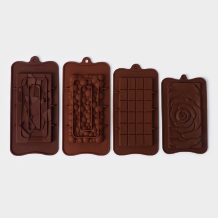 A set of chocolate forms “Chocolate Tiles”, 4 pcs, silicone-2