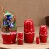 Nesting doll "Anastasia", red dress, 5 doll, 16 cm
