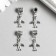 Bale with a suspension metal for creativity "Airpill" silver 2.6 cm