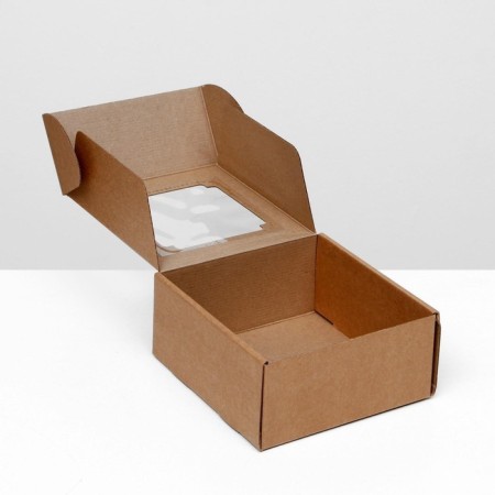 The box is self -assembly, with a window, craft, 19 x 19 x 9 cm, set 5 pcs.-1