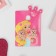Clips children's "chosen" bear with a bow, pink color