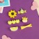 Hair set "Little Joy" (14 pcs) seven -color, yellow, mix