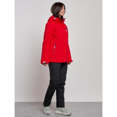 Ski costume female winter, size 44, red color-5