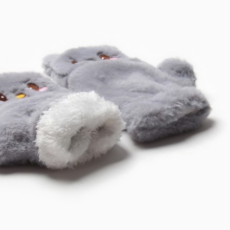 Mittens teenage minku bear 24 cm color gray-6