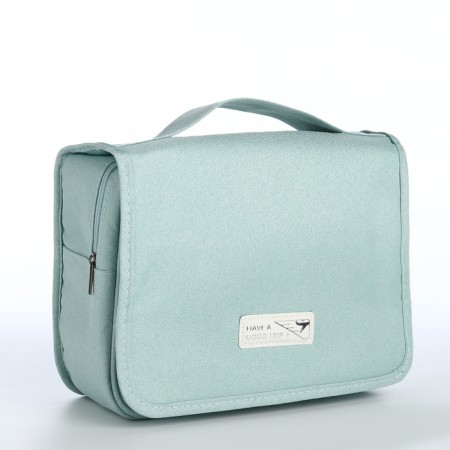 Cosmetic bag classic, 24*10*18, lightning departure, hook, mint