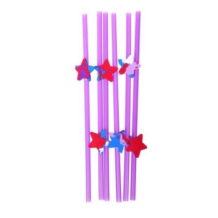 Star cocktail tube, in a set of 6 pieces, color mix-4