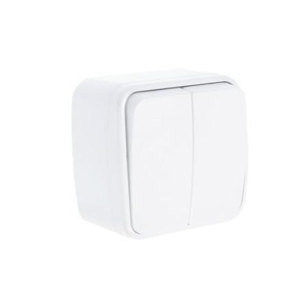 TDM switch "Cottage" folk, 10 A, IP20, 2 keys, open, white
