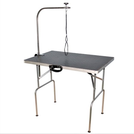 Universal SOU-12 table for grooming, rubber countertop, 900 x 600 x 750 mm, black-1