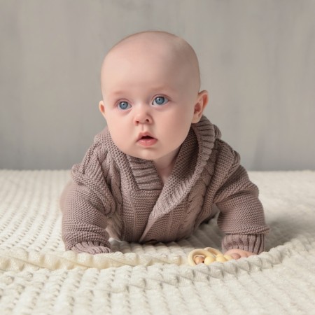 A jumpsuit knitted baby I "Bear" growth 74-80 cm-4