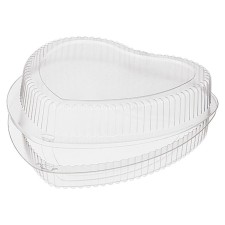A container with an insoluble cover of TS-276, curly, transparent color, size 25.9 x 24.5 x 7.3 cm, volume of 700 ml